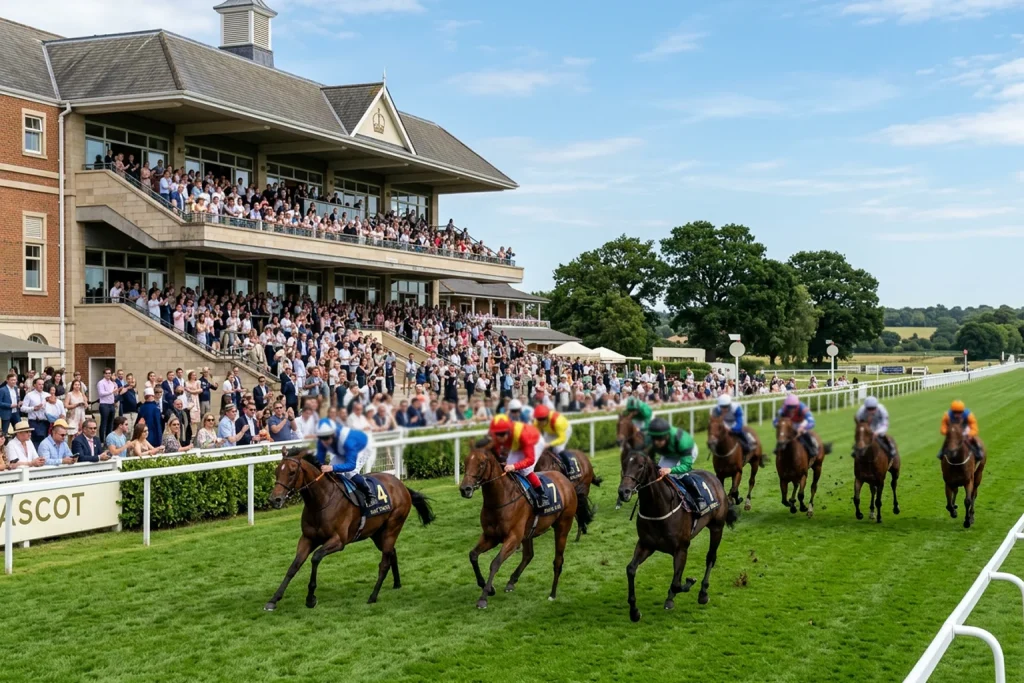 Ascot racecourse flat racing during summer