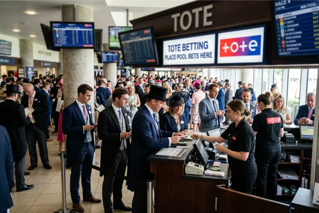 Tote betting window at Ascot Racecourse