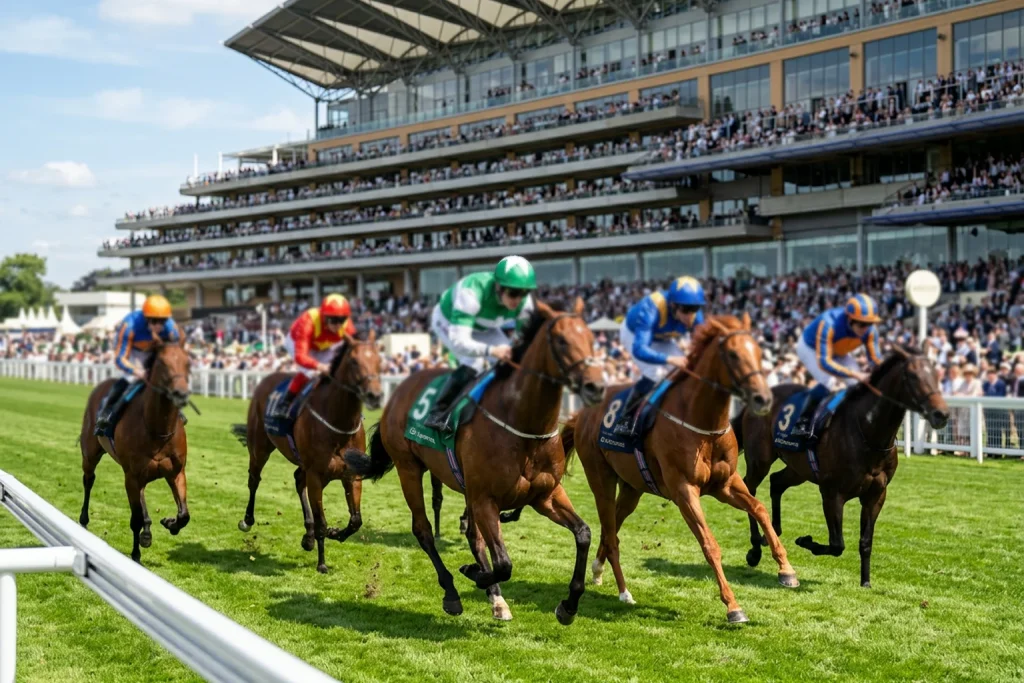 Two-year-old horses racing at Ascot